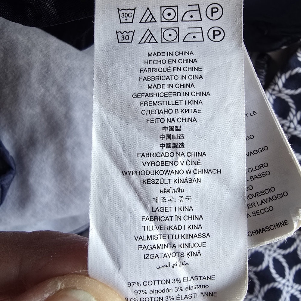 Michael Kors Blue Patterned Capri Pants Size 10 (CAP20) - Picture 12 of 13